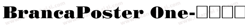 BrancaPoster One字体转换